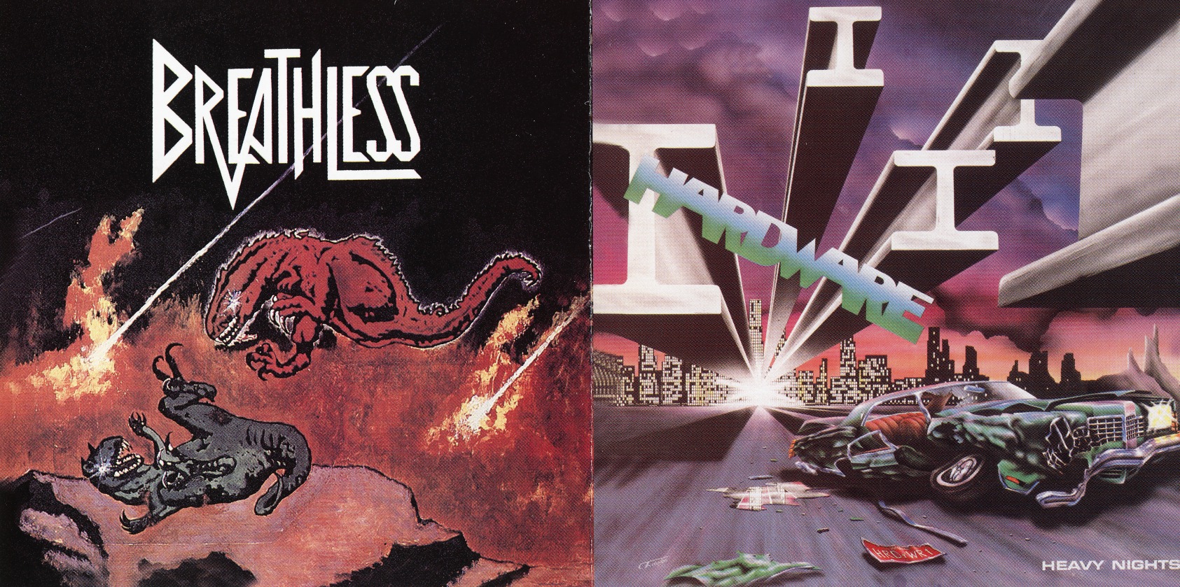 HARDWARE (Belgium) & BREATHLESS (Belgium) / Heavy Nights & Breathless (collector's item)