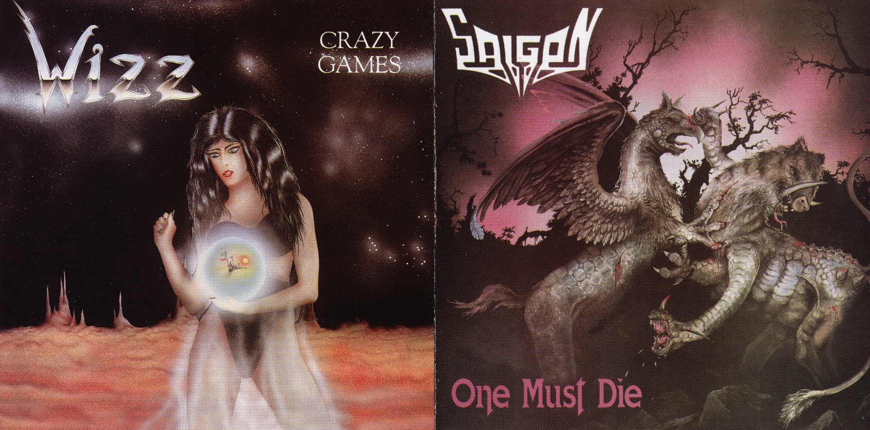 SAIGON (Sweden) & WIZZ (Sweden) / One Must Die & Crazy Games (collector's item)