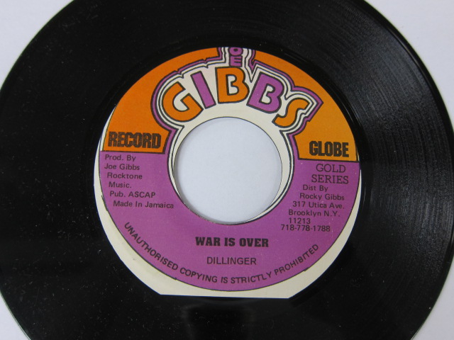 DILLINGER / WAR IS OVER / JOE GIBBS