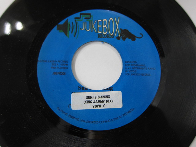 Aside YOYO-C / SUN IS SHINING（KING JAMMY MIX） / Bside SUN IS SHINING（YOYO-C MIX） / JUKE BOX RECORDS