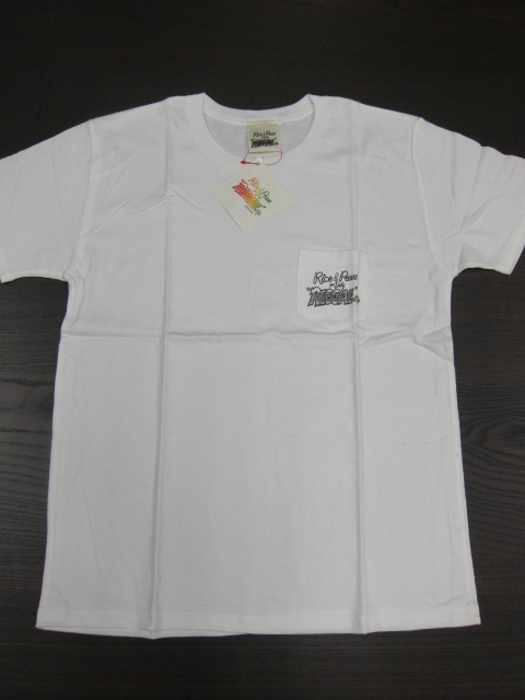 【RICE&PEAS】 RICE&PEAS FOR DAILY REGGAE LIFE ONE POCKET TEE (XL / WHITE)