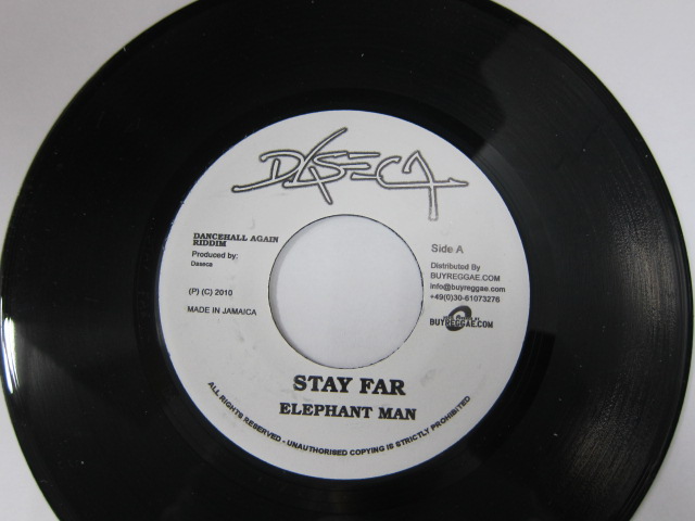 Aside ELEPHANT MAN / STAY FAR / Bside BUGLE / DANCEHALL AGAIN RIDDIM / HOW ME FUNCTION / DASECA