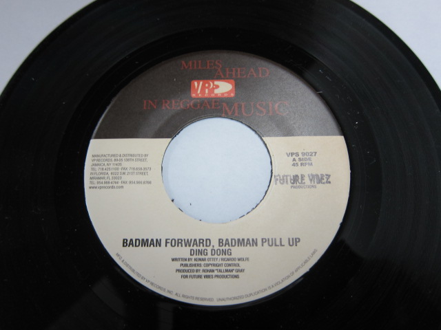 Aside DING DONG / BADMAN FORWARD, BADMAN PULL UP / Bside RICHIE FEELINGS / SELL OFF / V.P. RECORDS