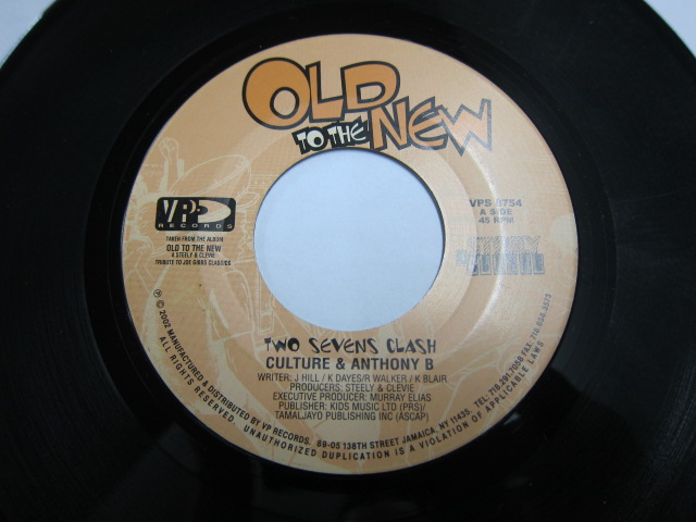 CULTURE & ANTHONY B / TWO SEVENS CLASH / TWO SEVENS CLASH RIDDIM / OLD TO THE NEW