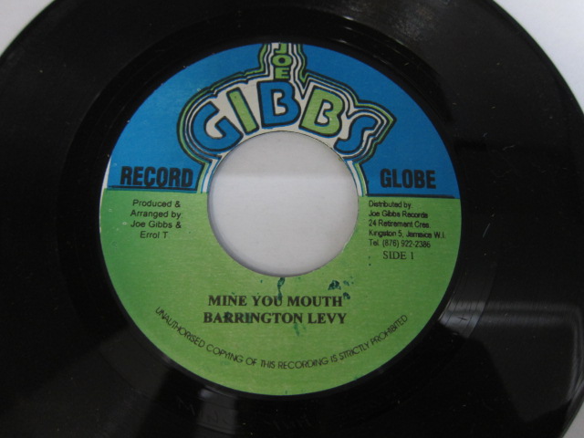 BARRINGTON LEVY / MINE YOU MOUTH / JOE GIBBS