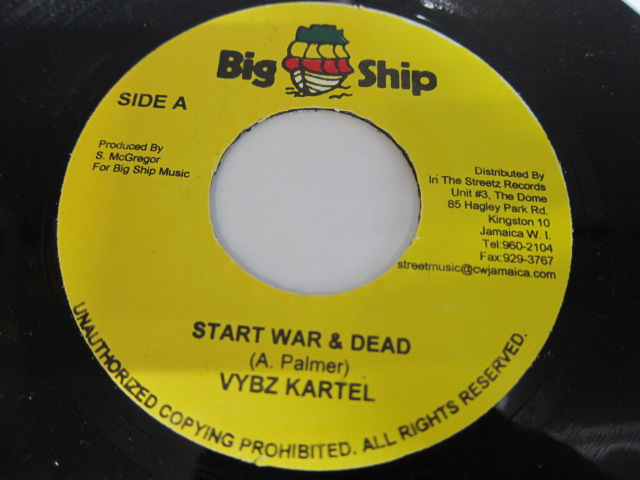 Aside VYBZ KARTEL / STAR WAR & DEAD / Bside BRAMMA / LAST MAN STANDING / POWER CUT RIDDIM / BIG SHIP