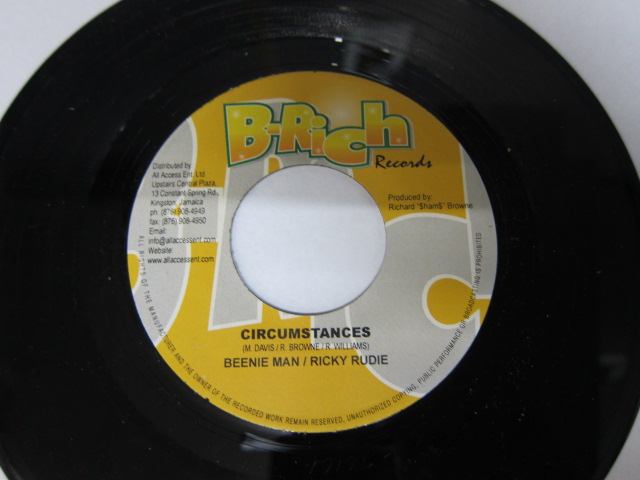 BEENIE MAN & RICKY RUDIE / CIRCUMSTANCES / B-RICH