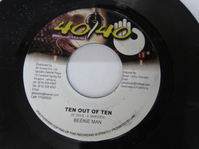 BEENIE MAN / TEN OUT OF TEN / 40/40