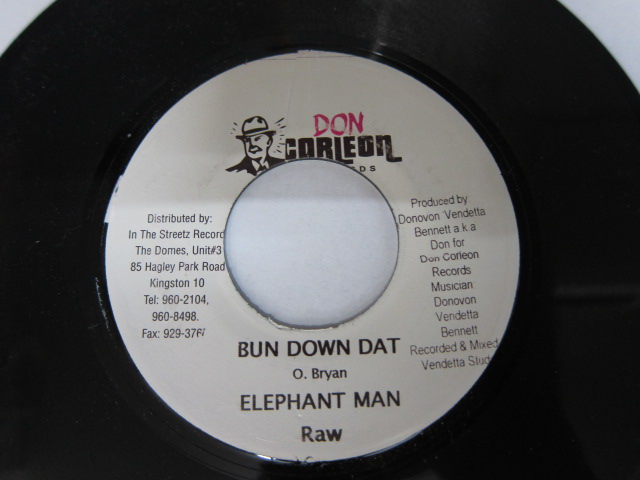 ELEPHANT MAN / BUN DOWN DAT / DON CORLEON RECORDS