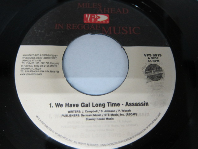 ASSASIN / WE HAVE GAL LONG TIME / MAD INSTRUMENTS RIDDIM / V.P. RECORDS