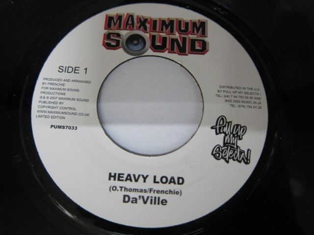 DA'VILLE / HEAVY LOAD / VINEYARD TOWN RIDDIM / MAXIMUM SOUND