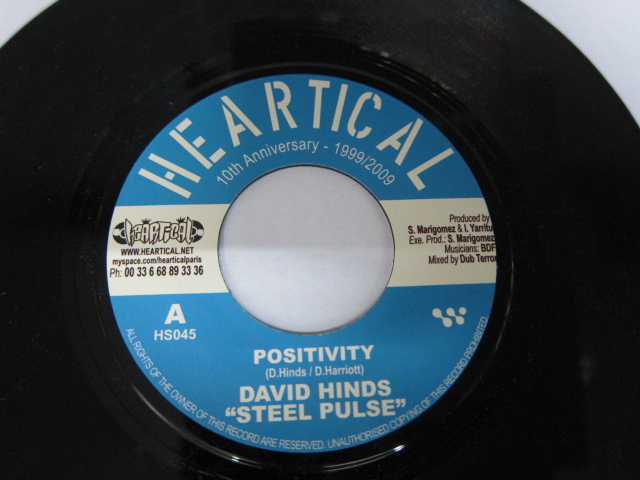DAVID HINDS[STEEL PULSE] / POSITIVITY / TONIGHT RIDDIM / HEARTICAL