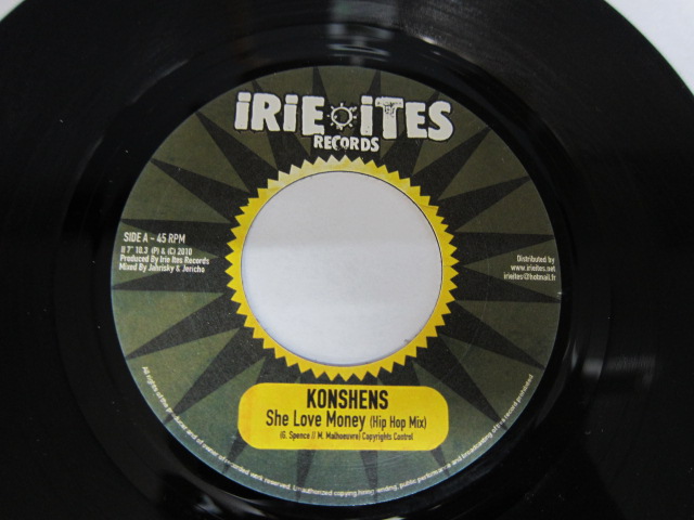 KONSHENS / SHE LOVE MONEY / Bside MARK WONDER / PEOPLE NEED SECURITY / BILLIE JEAN RIDDIM / IRIE ITES