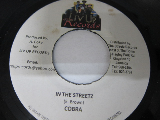COBRA / IN THE STREET /  GOOD LIFE RIDDIM / LIVE UP RECORDS