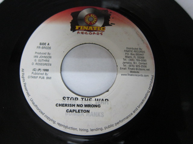 CAPLETON / CHERISH NO WRONG / FINATIC