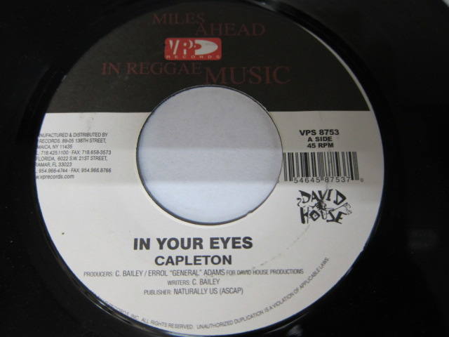 CAPLETON / Aside IN YOUR EYES / Bside MI DEH YAH / V.P. RECORDS