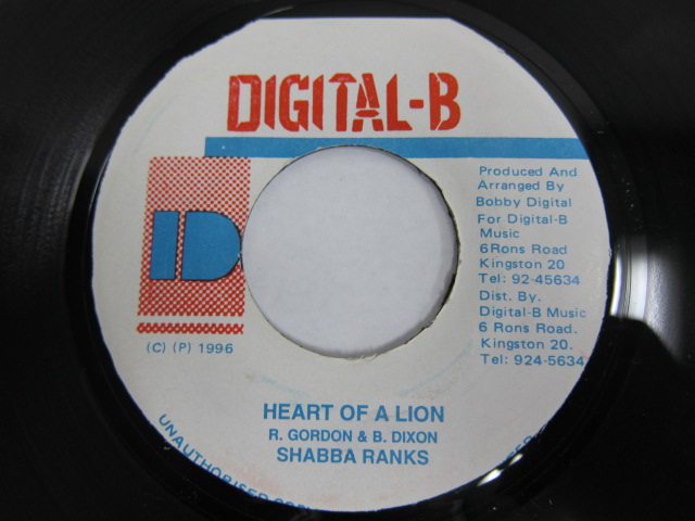 SHABBA RANKS / HEART OF A LION / DIGITAL-B