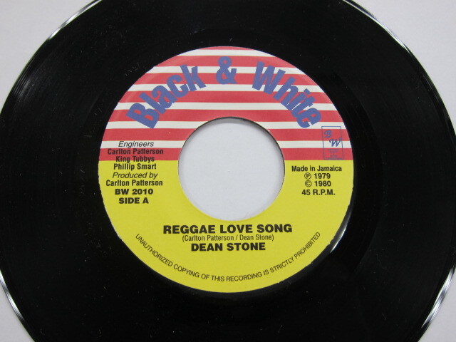DEAN STONE / REGGAE LOVE SONG / GET IN THE GROOVE RIDDIM / BLACK & WHITE