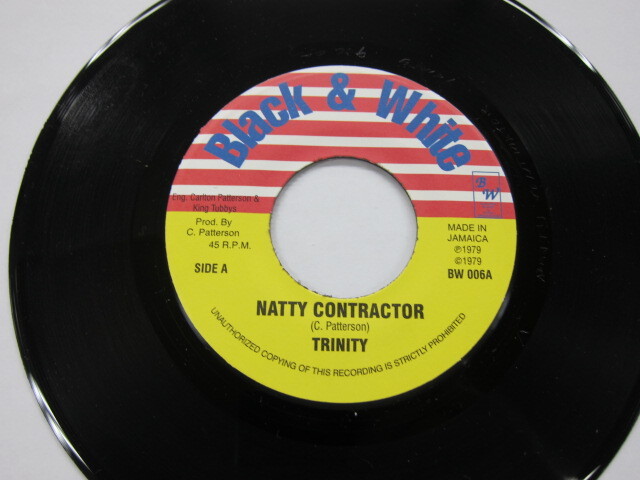 TRINITY / NATTY CONTRACTOR / DO IT RIGHT RIDDIM / BLACK & WHITE