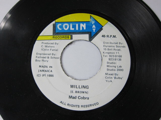 COBRA / WILLING / NATURAL RIDDIM / COLIN FAT