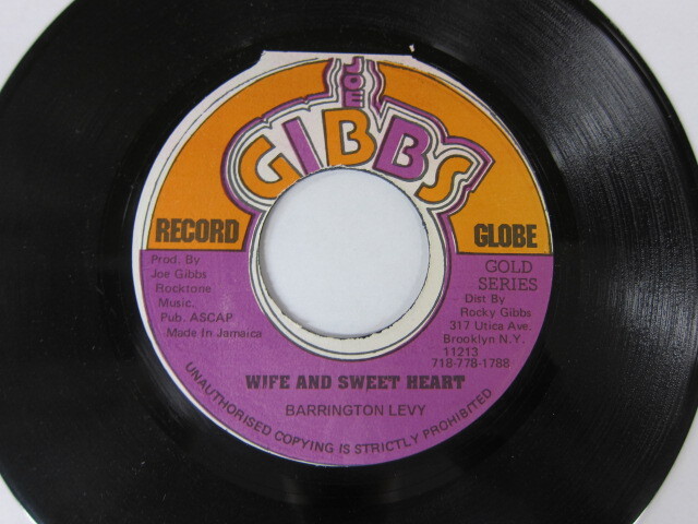 BARRINGTON LEVY / WIFE AND SWEET HEART / JOE GIBBS
