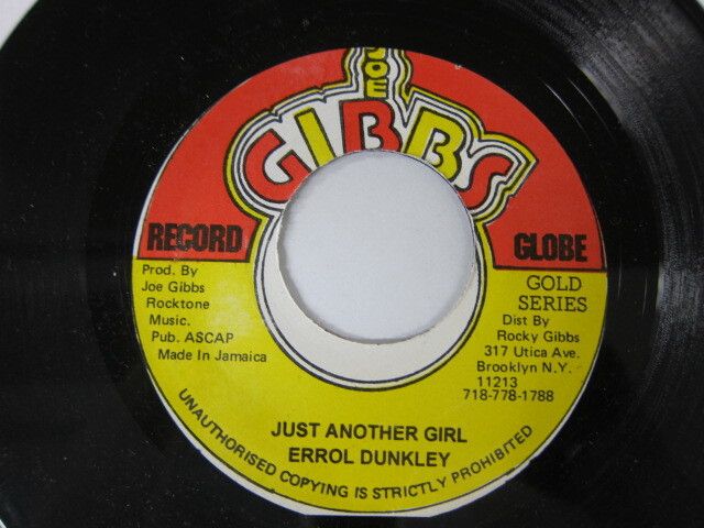 ERROL DUNKLEY / JUST ANOTHER GIRL / JOE GIBBS