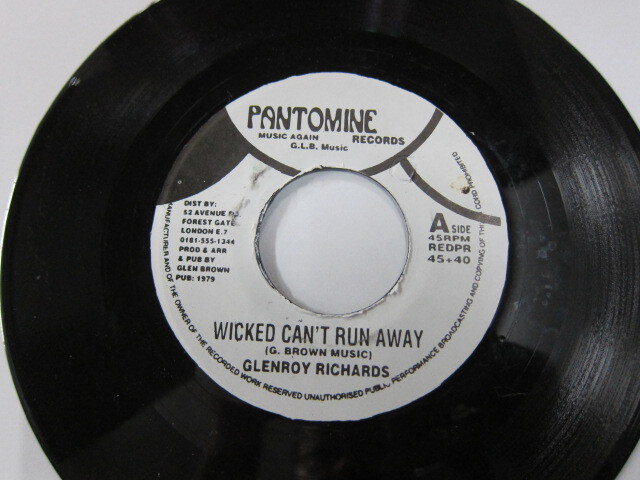 GLENROY RICHARDS / WICKED CAN'T RUN AWAY / PANTOMINE