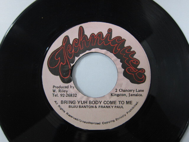BUJU BANTON & FRANKY PAUL / BRING YUH BODY COME TO ME / SHANK I SHENK RIDDIM / TECHNIQUES