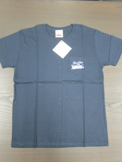 【RICE&PEAS】 RICE&PEAS FOR DAILY REGGAE LIFE ONE POCKET TEE (XL / NAVY)