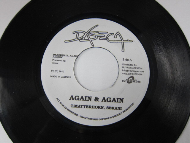 Aside TONNY MATTERHORN & SERANI / AGAIN AGAIN / Bside FUTURE FAMBO / FROM WHEN / DANCEHALL AGAIN RIDDIM / DASECA
