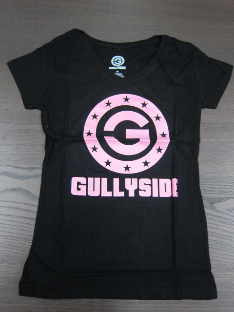 レディースGULLY SIDE T-SHIRTS （BLACK × PINK） GXLサイズ