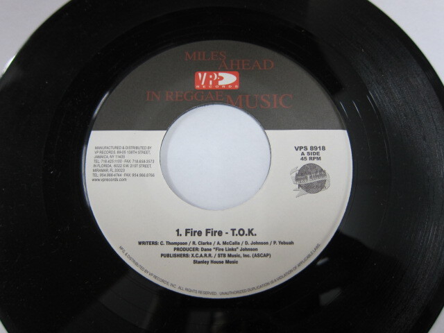T.O.K / FIRE FIRE / MAD INSTRUMENTS RIDDIM / V.P. RECORDS
