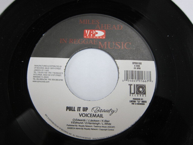 Aside VOICE MAIL / PULL IT UP / Bside AIDONIA / BAD MAN A STEP / BEAUTY & THE BEAST RIDDIM / V.P. RECORDS
