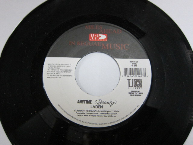 Aside LADEN / ANY TIME / Bside BUGLE / HYPOCRITE FRIEN / BEAUTY & THE BEAST RIDDIM / V.P. RECORDS