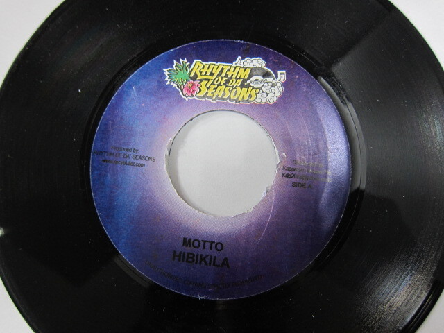 Aside HIBIKILA / MOTTO / Bside APPELE EYE / NATURAL TING / MOTTO RIDDIM / RHYTHM OF DA SEASONS RECORDS