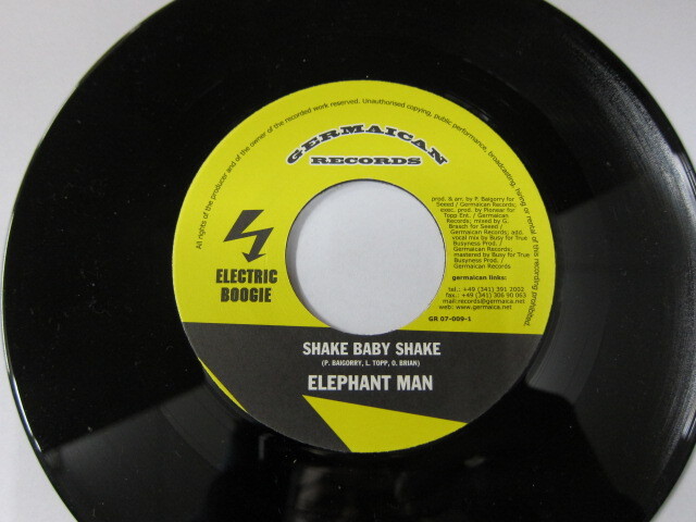 ELEPHANT MAN / SHAKE BABY SHAKE / ELECTRIC BOOGIE RIDDIM / GERMAICAN