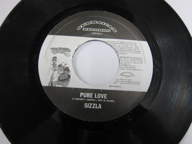 Aside SIZZLA / PURE LOVE / Bside DR.RING DING / DOCTORS DARLING / DOCTORS DARLING RIDDIM / GERMAICAN RECORDS