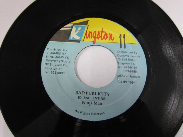 NINJA MAN / BAD PUBLICITY / DARKER SHADE OF BLACK RIDDIM / KINGSTON 11