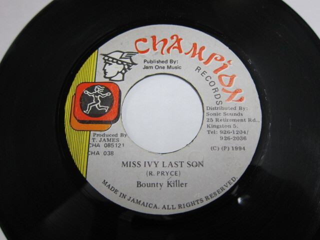 BOUNTY KILLER / MISS IVY LAST SON / MISS IVY LAST SON RIDDIM / CHAMPION