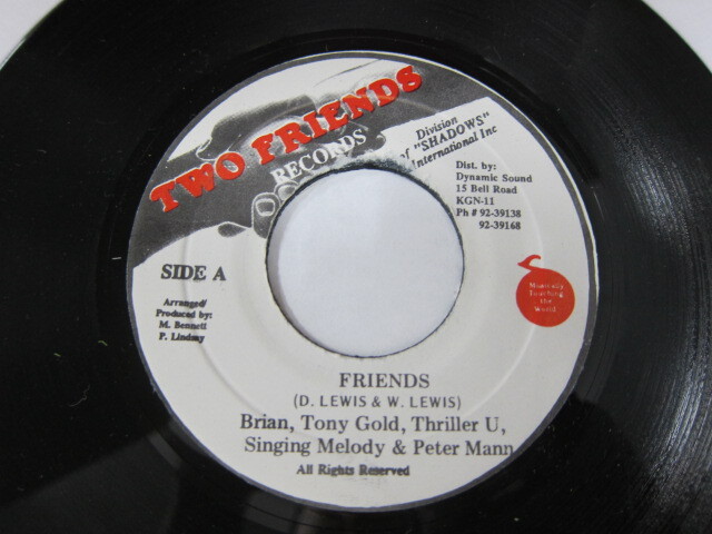 BRIAN TONY GOLD , THRILLER U , SINGING MELODY , PETER MAN / FRIENDS / TWO FRIENDS