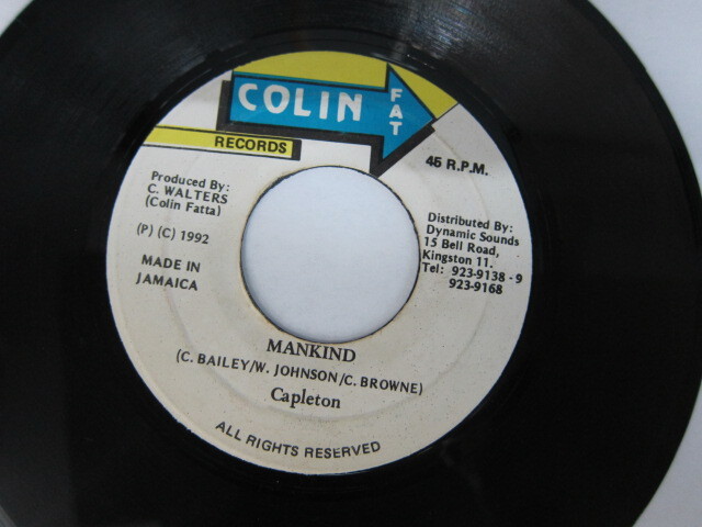 CAPLETON / MANKIND / GENERAL RIDDIM / COLIN FAT RECORDS