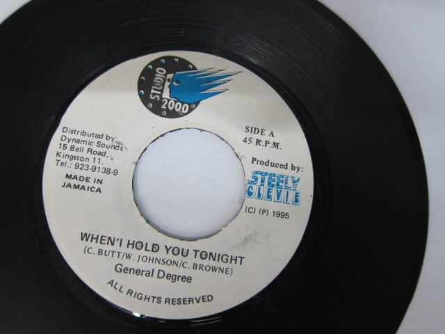 GENERAL DEGREE / WHEN I HOLD YOU TONIGHT / STUDIO 2000