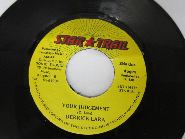 DERRICK LARA / YOUR JUDGEMENT / HOLDING FARM RIDDIM / STAR TRAIL