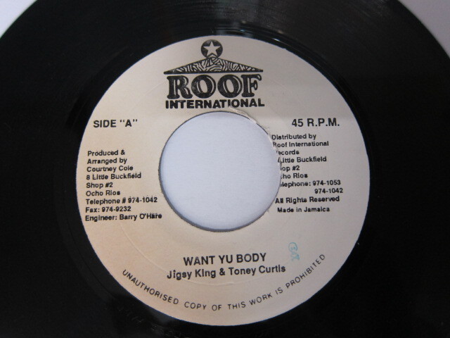 JIGSY KING & TONY CURTIS / WANT YU BODY / ACTION RIDDIM / ROOF INTERNATIONAL