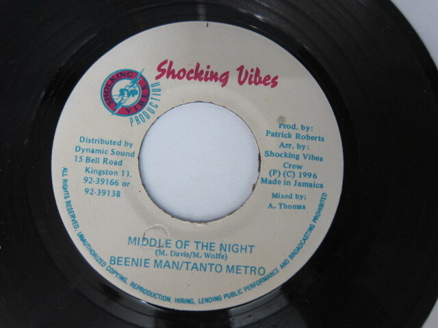 BEENIE MAN & TONTO METRO / MIDDLE OF THE NIGHT / PUNNANY RIDDIM / SHOCKING VIBES