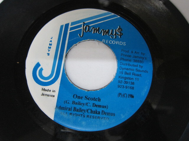ADMIRAL BAILEY & CHAKA DEMUS / ONE SCOTCH / BOOPS RIDDIM / JAMMY'S