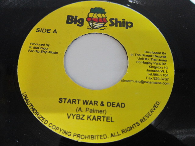 Aside VYBZ KARTEL / STAR WAR & DEAD / Bside BRAMMA / LAST MAN STANDING / POWER CUT RIDDIM / BIG SHIP