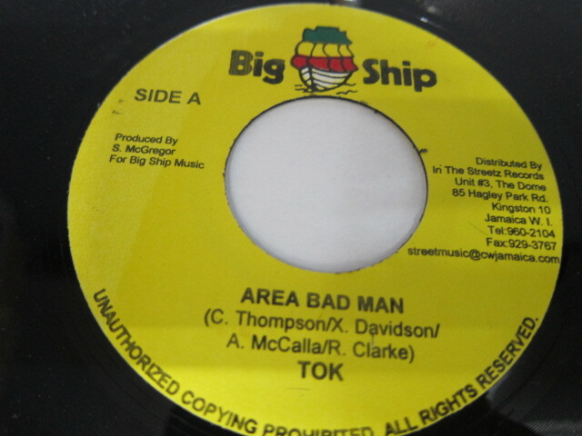 Aside T.O.K / AREA BAD MAN / Bside MONSTER TWIN / TURN UP THE FIRE / POWER CUT RIDDIM / BIG SHIP