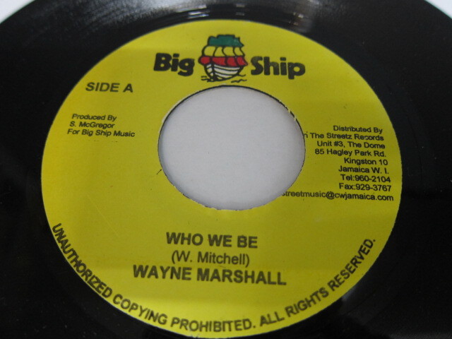 Aside WAYNE MARSHALL / WHO WE BE / Bside FUTURE TROUBLE / DON'T KILL DI YOUTH / POWER CUT RIDDIM / BIG SHIP