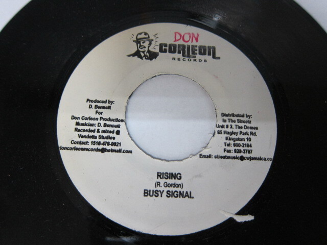 BUSY SIGNAL / RISING / RAGING BULL RIDDIM / DON CORLEON RECORDS
